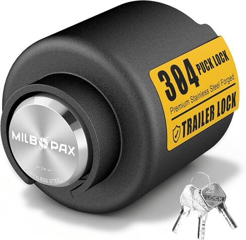 قفل المقطورة، يناسب قارنة توصيل مقاس 2 5/16 بوصة، قفل عفريت مطور من الفولاذ المقاوم للصدأ، أقفال وصلة مقطورة شديدة التحمل، مصممة للمقطورة والمركبات الترفيهية والقارب in Kuwait