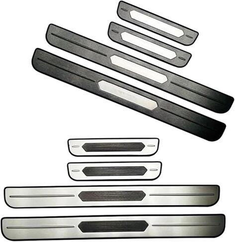 Door Sill Protector Compatible for Land Cruiser 250 Rankle 250 TRJ250W GDJ250W 2024 Car Threshold Guard(Silver) in Saudi Arabia