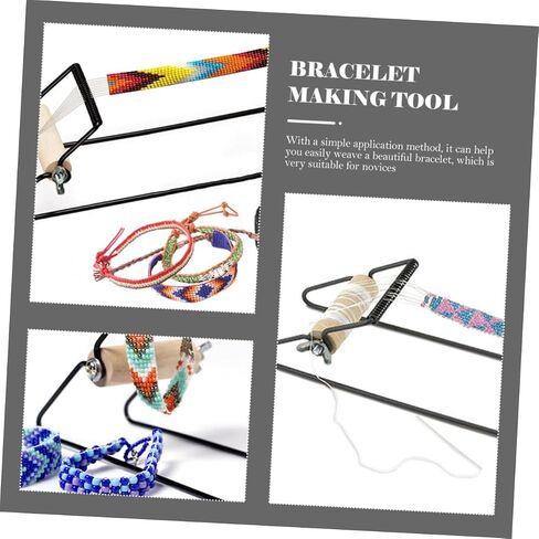 HOMSFOU DIY سوار النسيج أداة حبة المنوال لحرف المجوهرات اليدوية تصميم دائم يدعم أنماط النسيج المتعددة لإنشاء الأساور المخصصة والديكور in Saudi Arabia