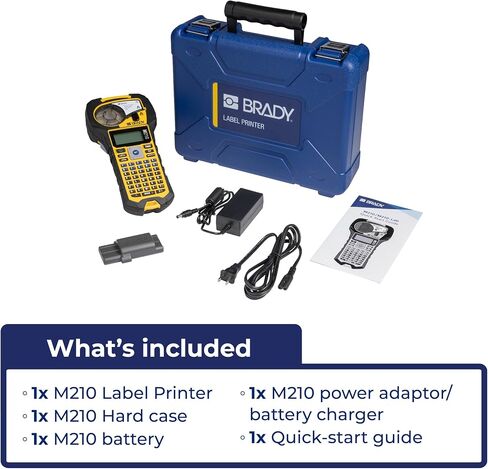مجموعة شركاء طابعة الملصقات المحمولة Brady M210 مع: ملحق مغناطيس M210-KIT، BMP21، BMP21-PLUS (21-مغناطيس) in Kuwait