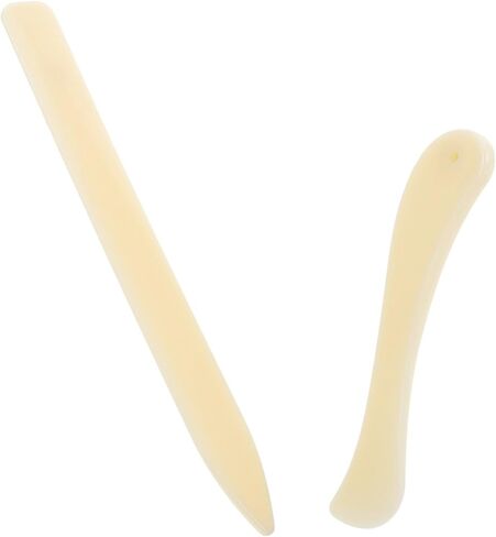 2pcs Bone Folder Tool for Paper Crafting Plastic Creaser for Bookbinding and Scoring Curved and Straight Burnishing Tools for Handmade Projects in Saudi Arabia
