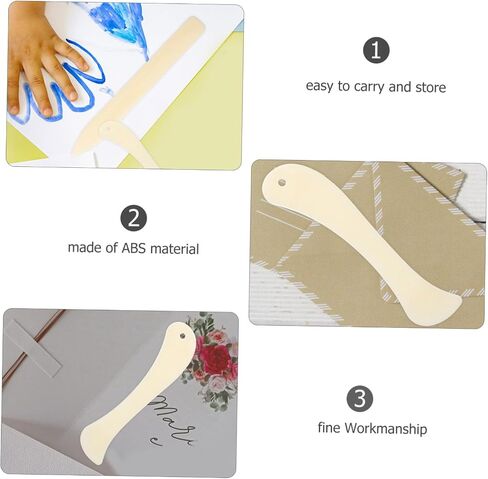 2pcs Bone Folder Tool for Paper Crafting Plastic Creaser for Bookbinding and Scoring Curved and Straight Burnishing Tools for Handmade Projects in Saudi Arabia