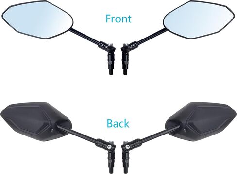 MAMIKO Universal Motorcycle Rear View Mirrors for M8 M10 Threaded Bolt Double Take Mirror Mount Compatible with Motorcycle Scooter Moped Polaris Sportsman Honda ATV Dirt Bike Cruiser in Kuwait