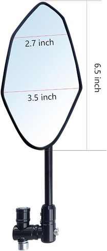 MAMIKO Universal Motorcycle Rear View Mirrors for M8 M10 Threaded Bolt Double Take Mirror Mount Compatible with Motorcycle Scooter Moped Polaris Sportsman Honda ATV Dirt Bike Cruiser in Kuwait