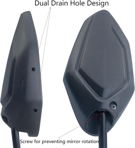 MAMIKO Universal Motorcycle Rear View Mirrors for M8 M10 Threaded Bolt Double Take Mirror Mount Compatible with Motorcycle Scooter Moped Polaris Sportsman Honda ATV Dirt Bike Cruiser in Kuwait