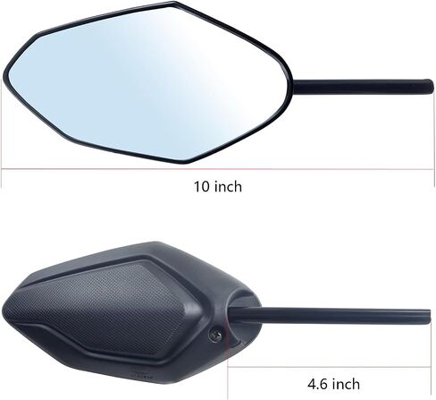 MAMIKO Universal Motorcycle Rear View Mirrors for M8 M10 Threaded Bolt Double Take Mirror Mount Compatible with Motorcycle Scooter Moped Polaris Sportsman Honda ATV Dirt Bike Cruiser in Kuwait