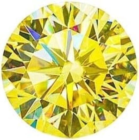 1.80 Ct Yellow Color VVS1 8 mm Brilliant Round Cut Diamond GGL for Jewellery Making in Saudi Arabia