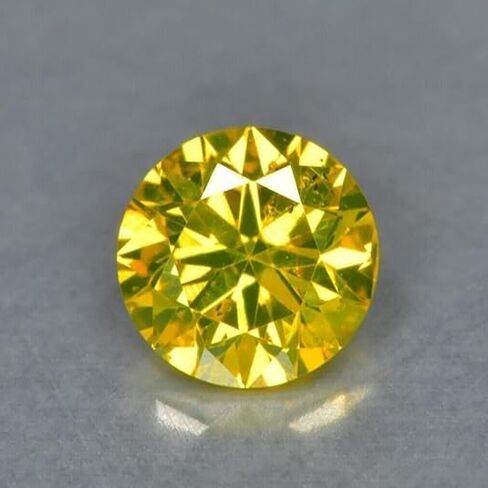 1.80 Ct Yellow Color VVS1 8 mm Brilliant Round Cut Diamond GGL for Jewellery Making in Saudi Arabia