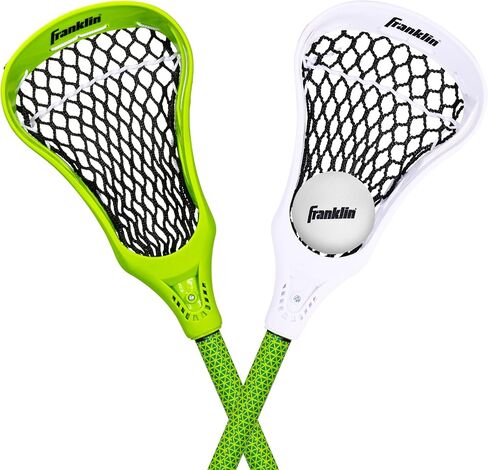 Franklin Sports 32in Youth Practice Lacrosse Stick and Ball for Ages 3+ - Learn to Play and Teach Fundamentals - Perfect for Beginners - 2 Practice Lacrosse Sticks and 1 Practice Lacrosse Ball in Kuwait