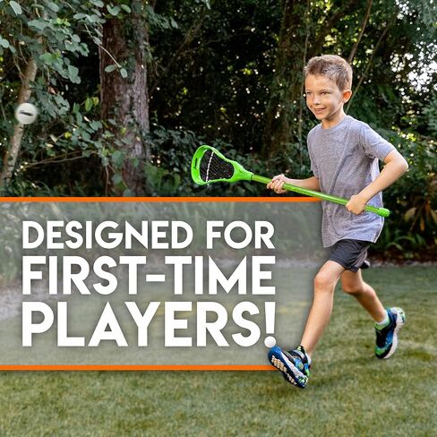 Franklin Sports 32in Youth Practice Lacrosse Stick and Ball for Ages 3+ - Learn to Play and Teach Fundamentals - Perfect for Beginners - 2 Practice Lacrosse Sticks and 1 Practice Lacrosse Ball in Kuwait