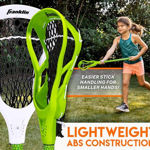 Franklin Sports 32in Youth Practice Lacrosse Stick and Ball for Ages 3+ - Learn to Play and Teach Fundamentals - Perfect for Beginners - 2 Practice Lacrosse Sticks and 1 Practice Lacrosse Ball in Kuwait