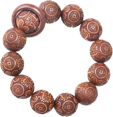 خشبية مسبحة الصلاة سوار Dia.20mmX12pcs الخرز، 1pc/pack in Kuwait