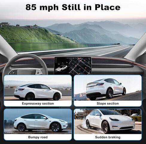 غطاء لوحة القيادة لعام 2025 من Tesla New Model Y Juniper، [مضاد للوهج والغبار وحماية من الشمس] بساط لوحة القيادة من الجلد السويدي متوافق مع ملحقات الطراز الجديد Y Juniper(2025-2026) in Kuwait