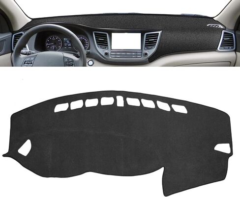 Dash Cover Dashboard Mat Dash Mat Carpet Pad Replacement for Hyundai Tucson 2016 2017 2018 Sunshield Protector Interior Pad (Black) in Saudi Arabia