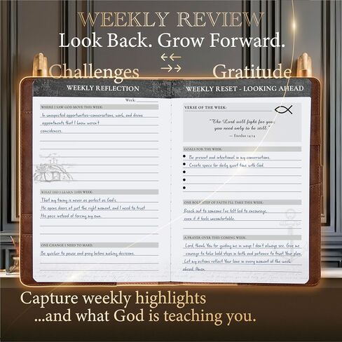 Bible Study Journal – Guided Prayer Journal with Daily Scripture Prompts & Reflections – Premium Leather Christian Gift for Faith & Spiritual Growth in Saudi Arabia