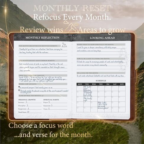 Bible Study Journal – Guided Prayer Journal with Daily Scripture Prompts & Reflections – Premium Leather Christian Gift for Faith & Spiritual Growth in Saudi Arabia