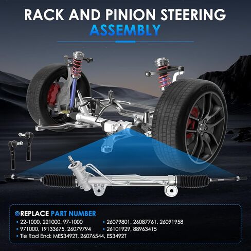 22-1000 Hydraulic Power Steering Rack and Pinion Fit for Chevrolet Silverado 1500 Classic, for GMC Sierra 1500 Classic Automotive Replacement Rack & Pinion Assembly with Outer Tie Rod Ends in Saudi Arabia