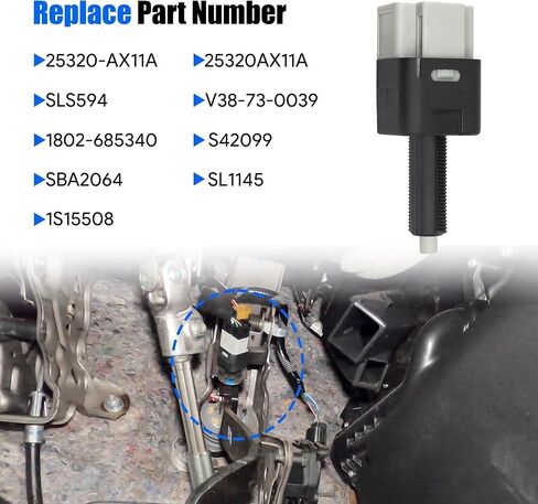 Stop Lamp Brake Light Switch Assembly Fit for Nissan Altima for Pathfinder Platinum S SL SV 3.5L V6 Replace # 25320-AX11A 25320AX11A in Saudi Arabia