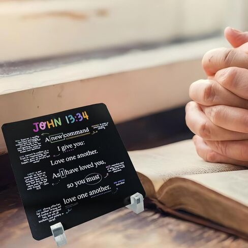 52 بطاقة كتابية مع حامل، آية الكتاب المقدس المعينة، آية الكتاب المقدس المعينة لكل أسبوع من السنة - عبادي يومي ملهم، يوميات الصلاة وهدية لجميع الأعمار، 26 وجهين in Kuwait
