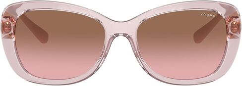 Vogue Eyewear Women's VO2943SB Butterfly Sunglasses, Transparent Light Brown/Brown Gradient, 55 mm in Kuwait