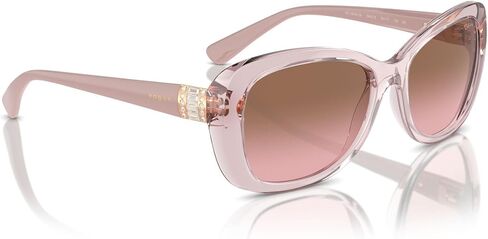 Vogue Eyewear Women's VO2943SB Butterfly Sunglasses, Transparent Light Brown/Brown Gradient, 55 mm in Kuwait