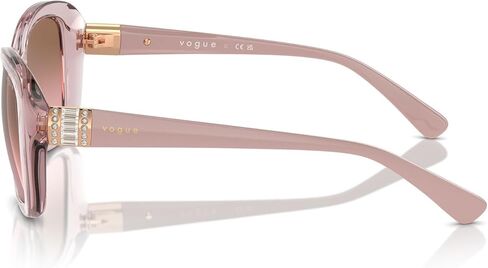 Vogue Eyewear Women's VO2943SB Butterfly Sunglasses, Transparent Light Brown/Brown Gradient, 55 mm in Kuwait