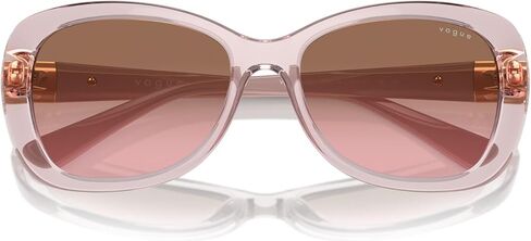 Vogue Eyewear Women's VO2943SB Butterfly Sunglasses, Transparent Light Brown/Brown Gradient, 55 mm in Kuwait