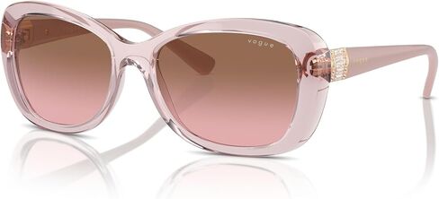 Vogue Eyewear Women's VO2943SB Butterfly Sunglasses, Transparent Light Brown/Brown Gradient, 55 mm in Kuwait