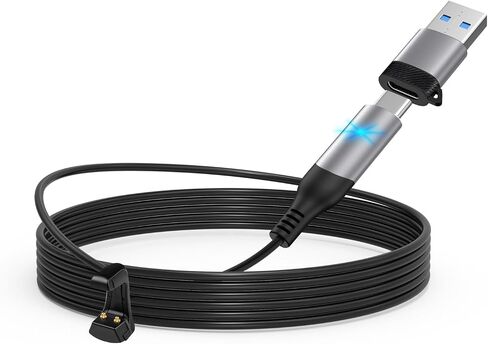 Charger for RayBan Meta Smart Glasses Accessories, 4 ft Magnetic Charging Cable for Ray-Ban Wayfarer/Skyler/Headliner Sunglasses, with USB Adapter in Saudi Arabia