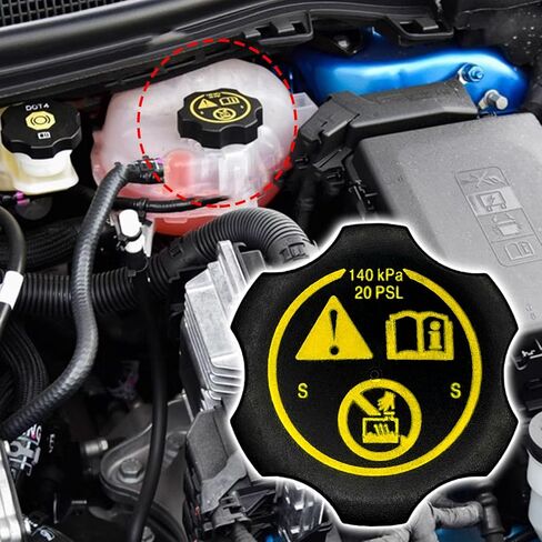 Radiator Cap Coolant Reservoir Cap Replacement Compatible with Chevrolet Dodge GMC Buick Cadillac Jeep Ram Saab Silverado 1500 2500 3500 Express Avalanche Suburban Captiva Cavalier Equinox in Saudi Arabia