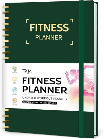 Fitness Workout Journal for Women & Men, A5(5.5" x 8.2") Workout Log Book Planner for Tracking, Progress, and Achieving Your Wellness Goals-Pink in Kuwait