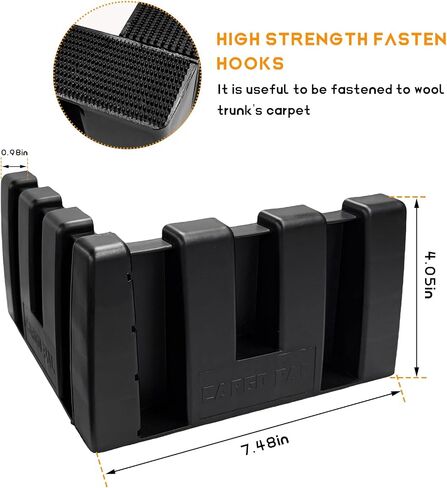 4PCS Multipurpose Cargo Organizer Blocks, Plastic Cargo Storage Organizer Blocks for Wool Carpet Trunk, Grocery Trunk Divider Cargo Containment System for Car SUV Van Trunk in Saudi Arabia