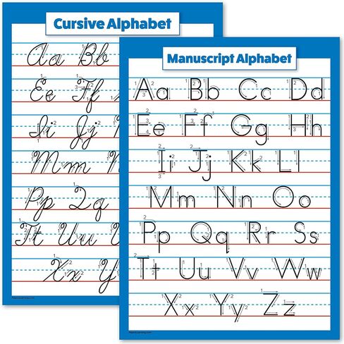Palace Learning ABC Alphabet - مخطط متصل وملصق مخطوط - مجموعة ملصقات مغلفة (مغلفة 18 بوصة × 24 بوصة) in Saudi Arabia