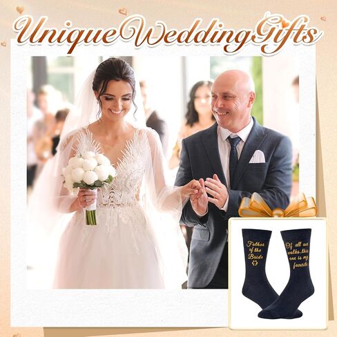 HAPPYPOP Funny Wedding Gifts For Men, Father of The Groom Gifts For Groom and Father, Wedding Dress Socks for Groom in Saudi Arabia