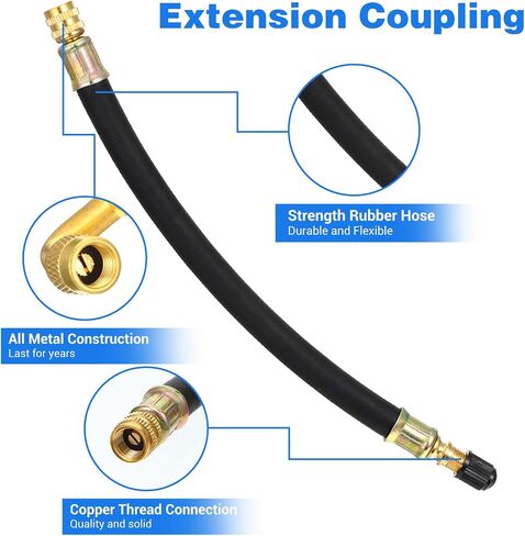 Lusofie 5 Pack Tire Valve Extender Includes 2pcs 8.25 Inch Flexible Tire Valve Extender and 3pcs Brass 45 90 135 Degree Tires Valves Stem Extension Adaptor for RV Cars Motorcycle Truck Bike Scooter in Saudi Arabia