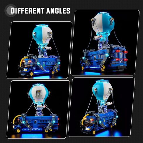 طقم إضاءة LED من Nitemode متوافق مع Lego Battle Bus Fortnite 77073، ملحقات إضاءة مطورة وقابلة للتعديل (بدون نموذج) in Kuwait
