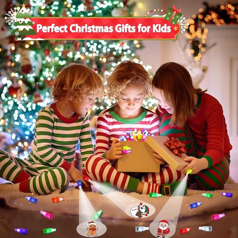 Christmas Party Favors, 40 Finger Lights Stocking Goodie Bag Stuffers for Kids Light Up Christmas Toys Classroom Prizes Gifts for Students Bulk Xmas Party Favors Treats Supplies in Saudi Arabia
