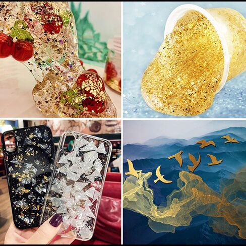 100 قطعة من ورق رقائق الذهب الأصلي النقي عيار 24 قيراط من BoYue زينة ذهبية (ذهبي) in Kuwait