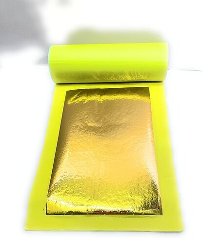 Tanjore Painting Gold Foils 6x4 inches Big Size Booklet 25 Gold Leaf foils Sheets for Thanjavur Painting Tanjore Painting Kundan Works Mysore Painting Arts Crafts Decoration Calligraphy Mandir Frames in Kuwait
