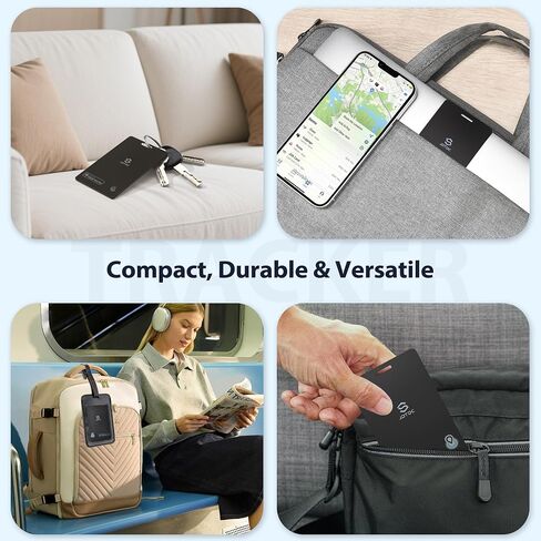Wallet-Tracker-Card Genuine Apple MFi Certified Smart-Card-Wallet-Locator (iOS Only) Ultra-Thin-Credit-Card-Tracker for Passport, Luggage, Bags, Anti-Loss Item-Finder-Card, Works with Apple Find My in Saudi Arabia
