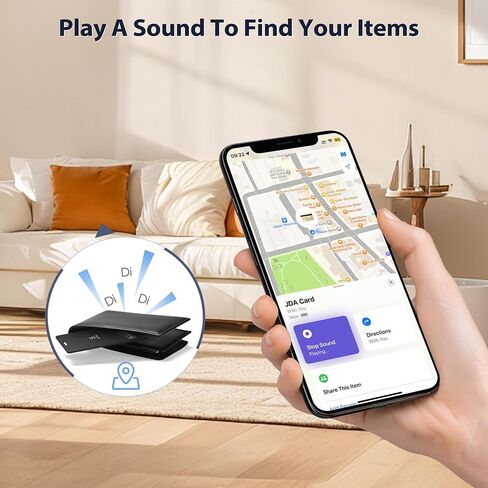 Wallet-Tracker-Card Genuine Apple MFi Certified Smart-Card-Wallet-Locator (iOS Only) Ultra-Thin-Credit-Card-Tracker for Passport, Luggage, Bags, Anti-Loss Item-Finder-Card, Works with Apple Find My in Saudi Arabia