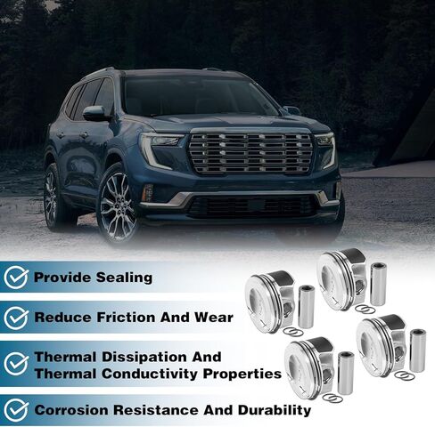 مجموعة حلقات المكبس 4 قطع Φ21mm 06H107065AM لمحرك 2.0T - متوافقة مع Passat Tiguan GTI Jetta TT A3 A4 Q5 2.0L مجموعة ملحقات حلقات المكبس البديلة للسيارات in Saudi Arabia