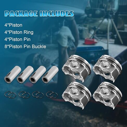 مجموعة حلقات المكبس 4 قطع Φ21mm 06H107065AM لمحرك 2.0T - متوافقة مع Passat Tiguan GTI Jetta TT A3 A4 Q5 2.0L مجموعة ملحقات حلقات المكبس البديلة للسيارات in Saudi Arabia