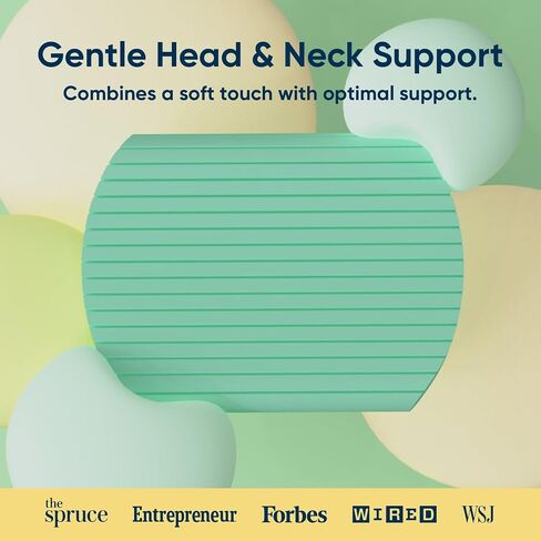 Vesta MintZen Silicone Foam Pillow, Wave Shape for Shoulder & Neck Support, Ideal for Back, Stomach, and Combo Sleepers, Washable Cooling Cover, Medium Profile (3-3.5" Height) in Saudi Arabia