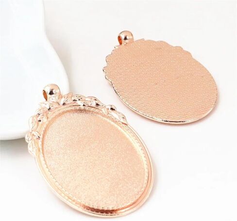 New 2026 New For Fashion 5Pcs 30X40Mm Inner Size 5 Colors Flowers Style Cabochon Base Setting-Unique Statement Jewelry, Suitable For Men And Women, Gothic Or Vintage Style in Saudi Arabia