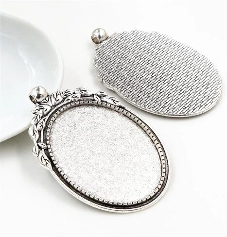 New 2026 New For Fashion 5Pcs 30X40Mm Inner Size 5 Colors Flowers Style Cabochon Base Setting-Unique Statement Jewelry, Suitable For Men And Women, Gothic Or Vintage Style in Saudi Arabia