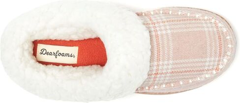 Dearfoams Women's Nyla Felted and Plaid Moc Toe Clog Slipper in Saudi Arabia