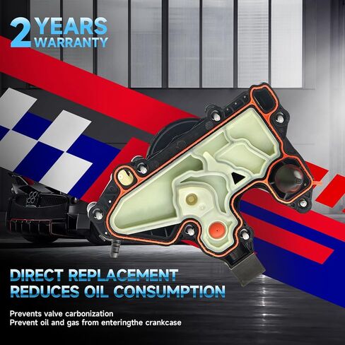PCV صمام فاصل زيت المحرك صمام تنفيس علبة المرافق متوافق مع 2014-2018 Audi A3 A4 Volkswagen Golf VW Jetta Passat Bettle GTI 1.8T 2.0T، استبدال #06K103495 06K013495AA 06K103495AT in Kuwait