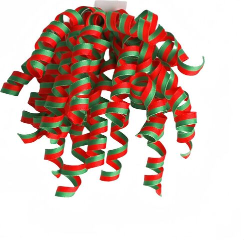 6 Pcs Red and Green Christmas Curly Ribbon Bows 6 Inch Gift Bow Self Adhesive Gift Wrapping Bow for Presents, Wine Bottle, Treat Bags, Birthday, Wedding Party Favors (rea and Green) in Saudi Arabia