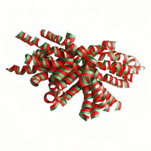 6 Pcs Red and Green Christmas Curly Ribbon Bows 6 Inch Gift Bow Self Adhesive Gift Wrapping Bow for Presents, Wine Bottle, Treat Bags, Birthday, Wedding Party Favors (rea and Green) in Saudi Arabia